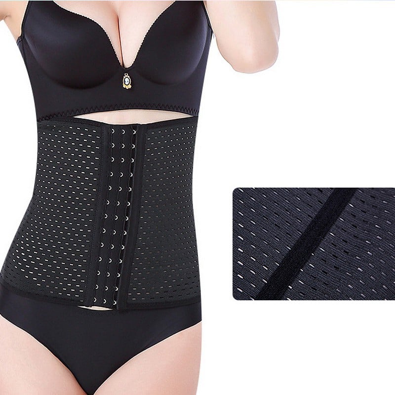 Gen nịt bụng định hình 3 nấc cài - 4 thanh chống cuộn - chiều cao gen 25cm - gen nịt bụng tạo vòng eo thon gọn - đai nịch bụng chống cuộn giảm mỡ sau sinh - Munini