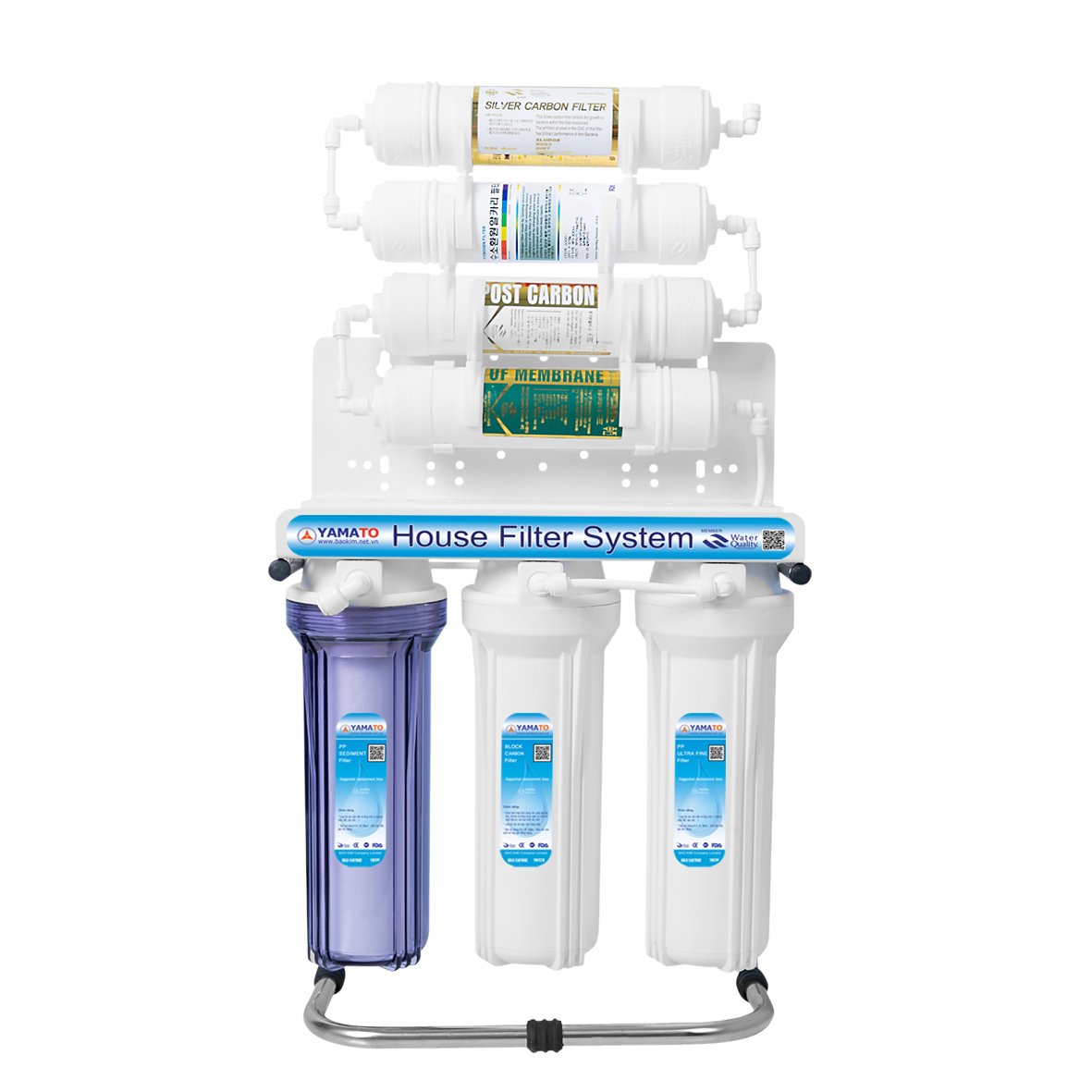 Máy lọc nước YAMATO công nghệ UF – POST – HYDROGEN – NANO SILVER Korea 7 bước lọc
