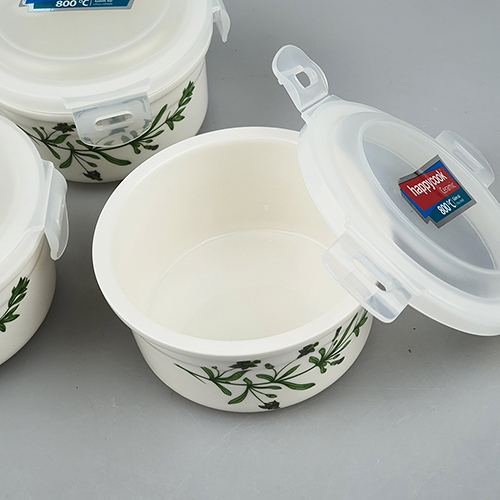 Bộ 3 hộp sứ tròn HappyCook HCC-03C