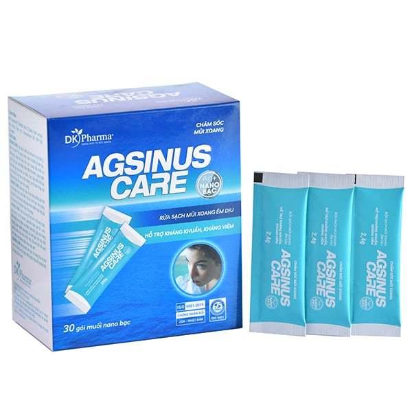 Bộ bình rửa và muối Nano Bạc chăm sóc mũi xoang Agsinus Care