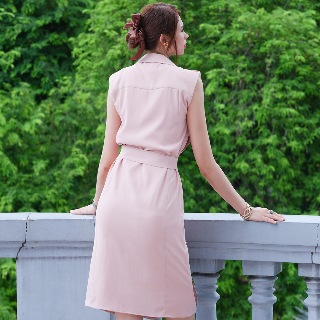 Đầm Suông Đầm Kiểu Đẹp Thời trang thiết kế Hity DRE127 Cổ Ve