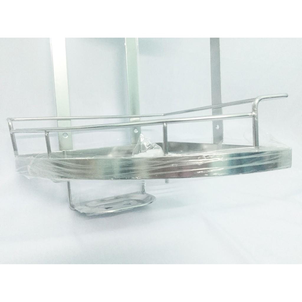 KỆ GÓC 2 TẦNG 25 CM INOX 304