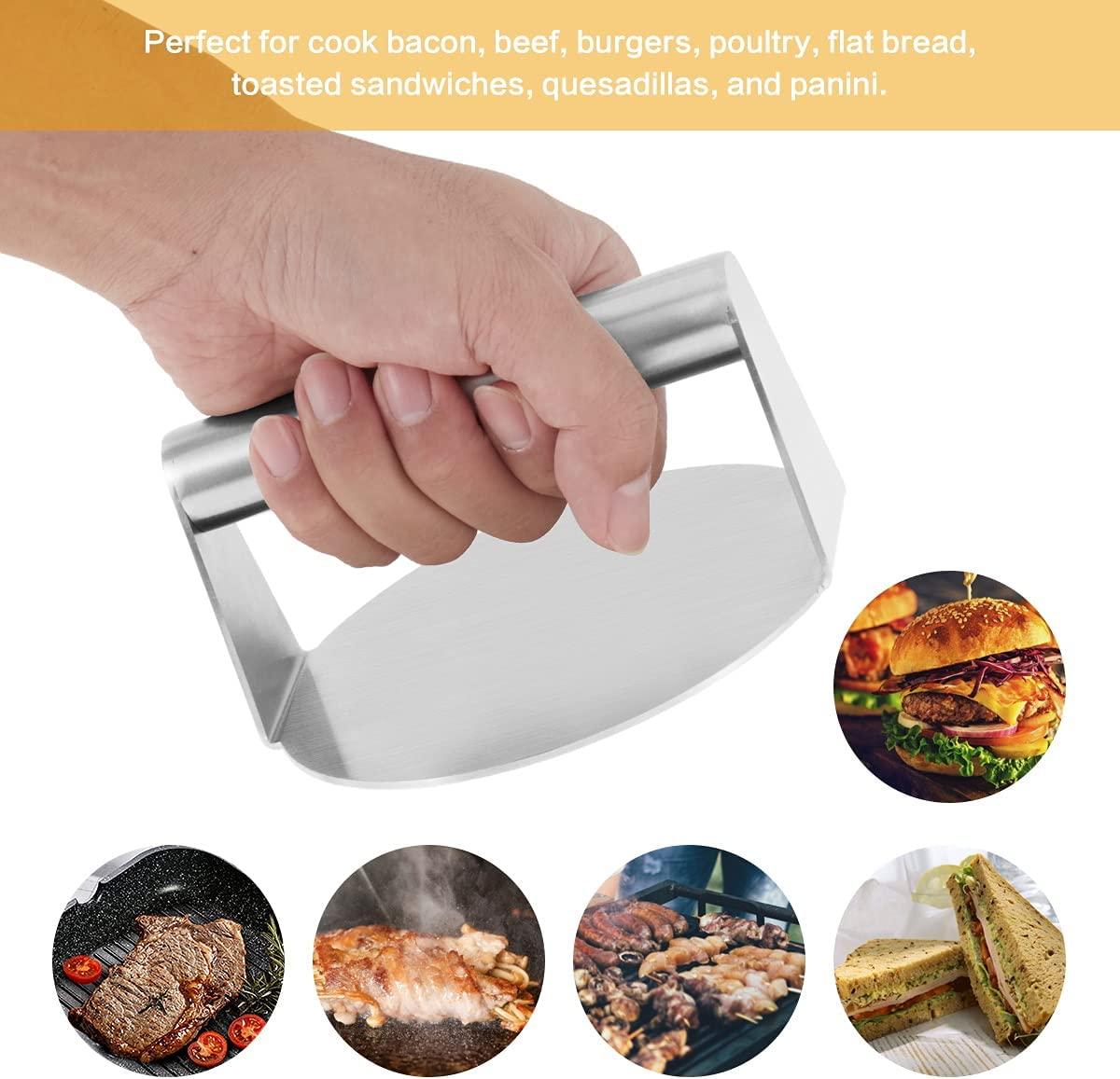 Bánh hamburger nhanh, thịt cứng su su su su 5.51-inch thép không phải que hamburger chỉnh sửa thịt thịt thịt xông khói Panini barbecue Burger