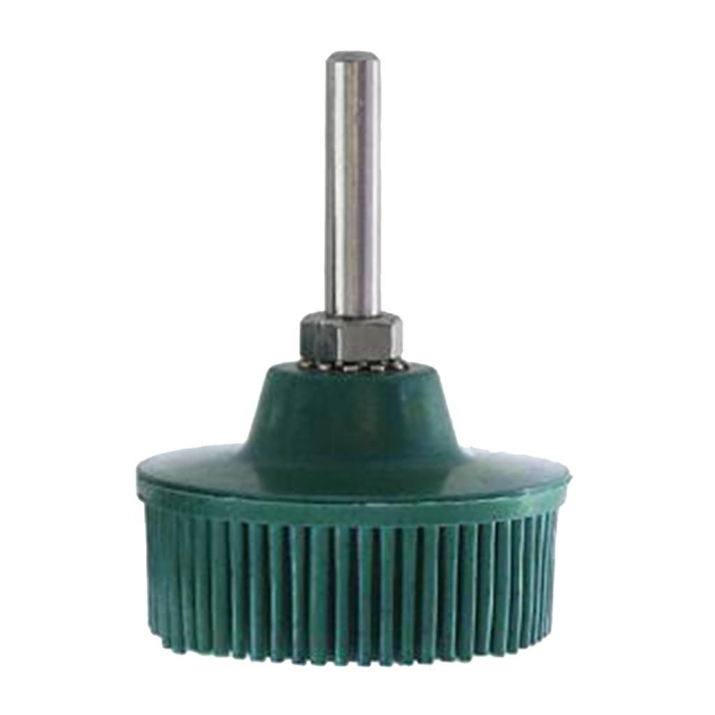 2pcs Tapered Bristle Disc Drill Brush Attachment Rubber Polishing Deburring Disc
