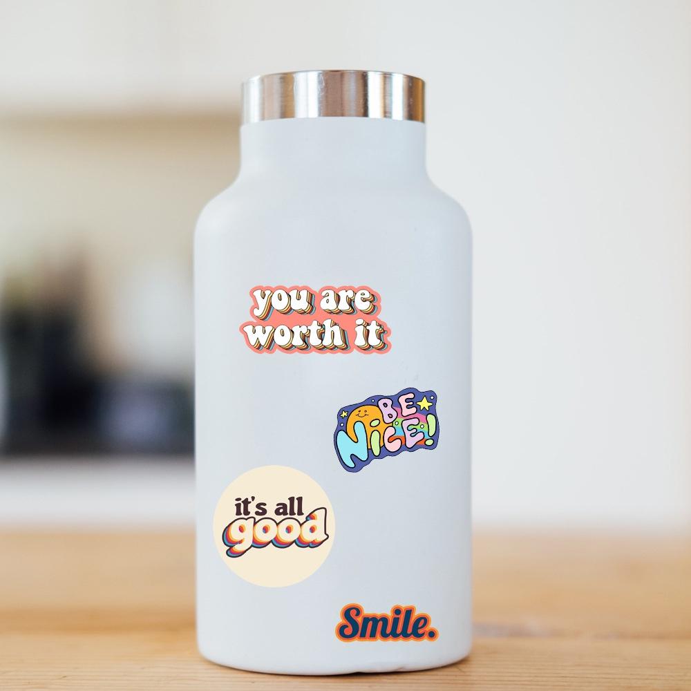 Set 50 Cái STICKER Khẩu Hiệu Chống Thấm Nước Trang Trí Điện Thoại , Laptop , Vali Siêu Độc Đáo