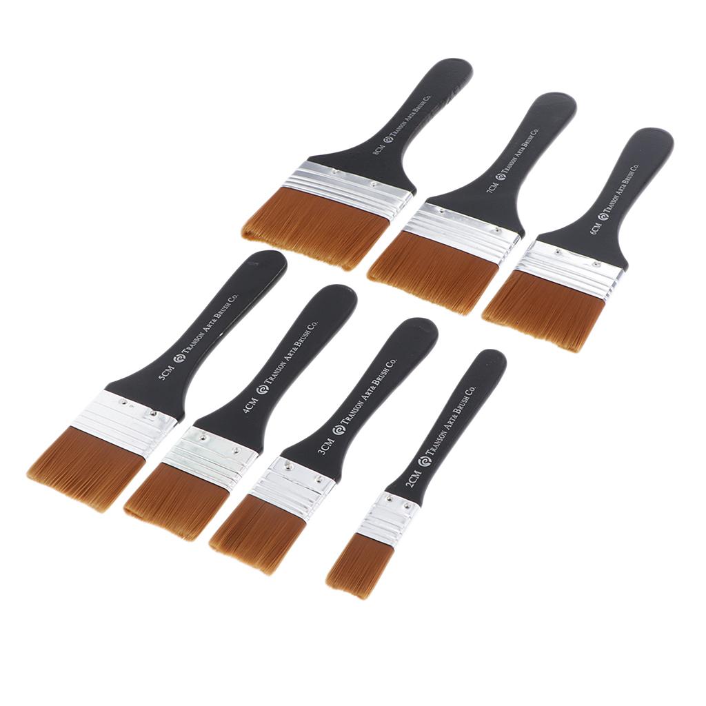 7 Chiếc Nylon Cọ Sơn Cho Acrylic Tinh Dầu Gỗ Dán Tường Màu Nước Nghệ Thuật