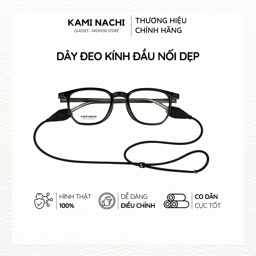 Dây đeo chống trượt cho mắt kính KAMI NACHI phiên bản nâng cấp lỗ dẹp 5mm chất liệu silicon