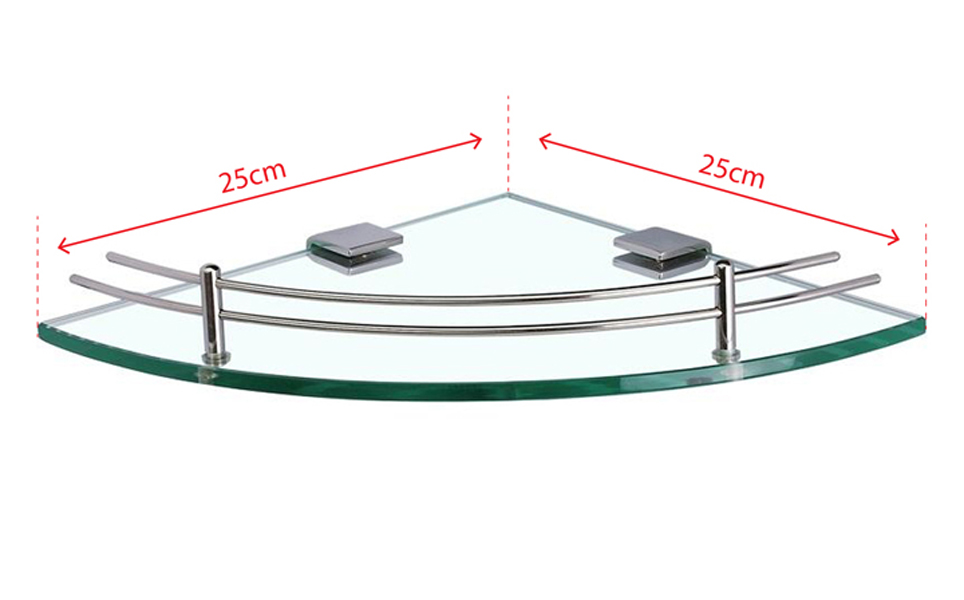 Kệ kính góc phòng tắm cao cấp 25cm x 25cm