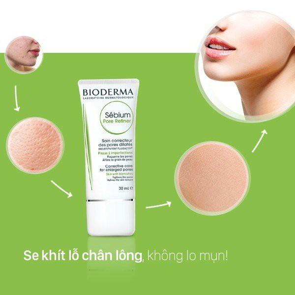 Bioderma Kem Dưỡng Làm Se Nhỏ Lỗ Chân Lông Dành Cho Da Dầu Sebium Pore Refiner 30ML