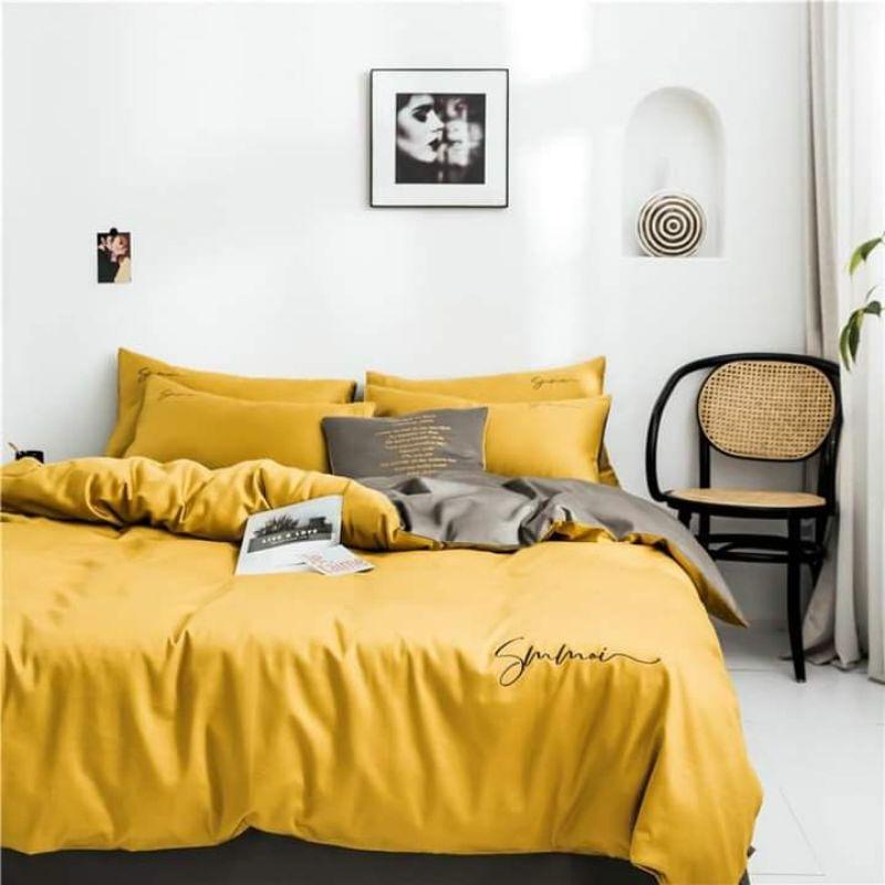 Bộ chăn ga gối lụa sumoi 60s cao cấp
