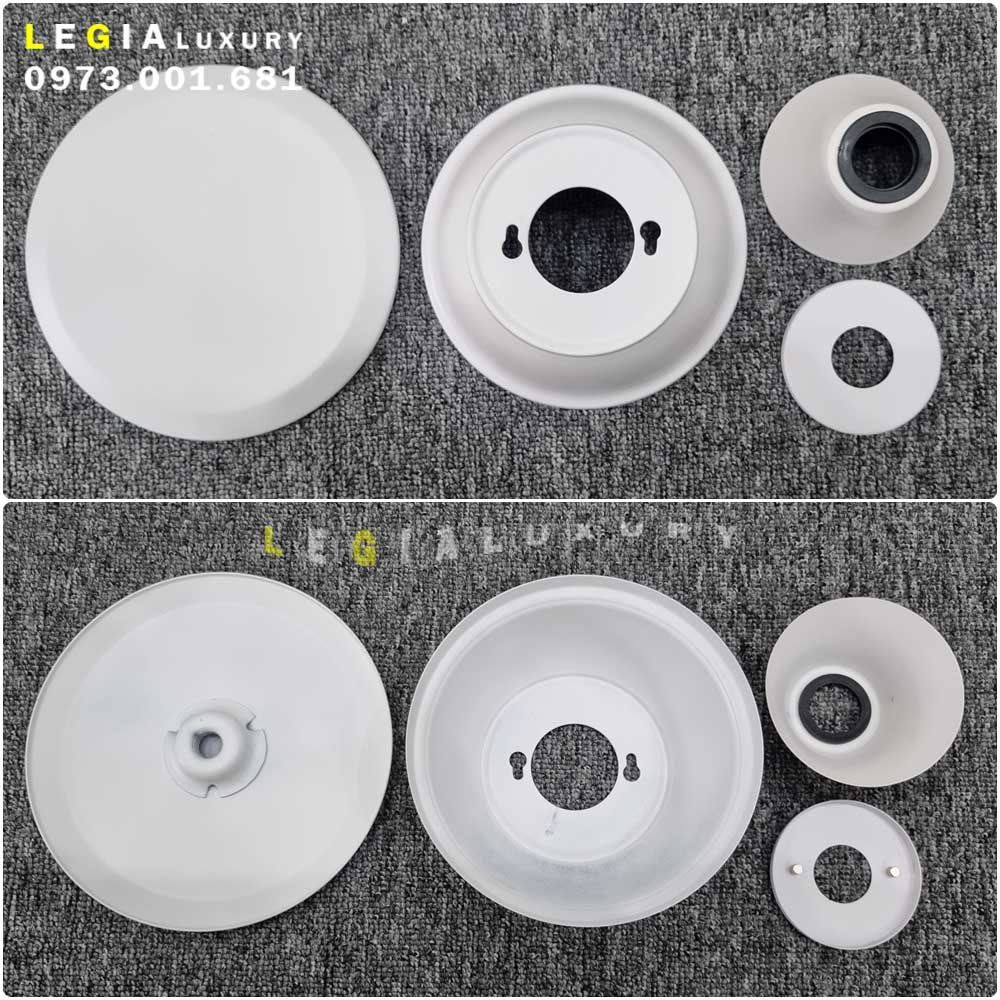 Quạt Trần Chung Cư Gió Mạnh LÊ GIA LGFAN697T - Chiều Cao 26cm - Sải Cánh 132cm - Bảo Hành 5 Năm