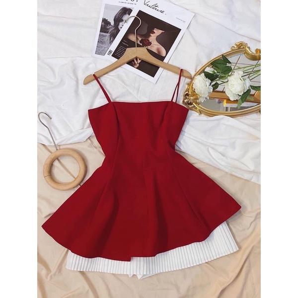 Áo 2 Dây PepLum 3 màu Còn Đen Với Nude (Xả Kho Kèm Ảnh Thật 100%Đe