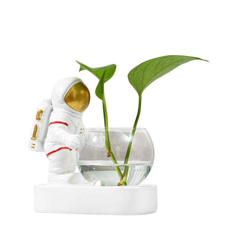 Trang trí phi hành gia với đèn, thủy canh, quà tặng chậu, trang trí phòng khách