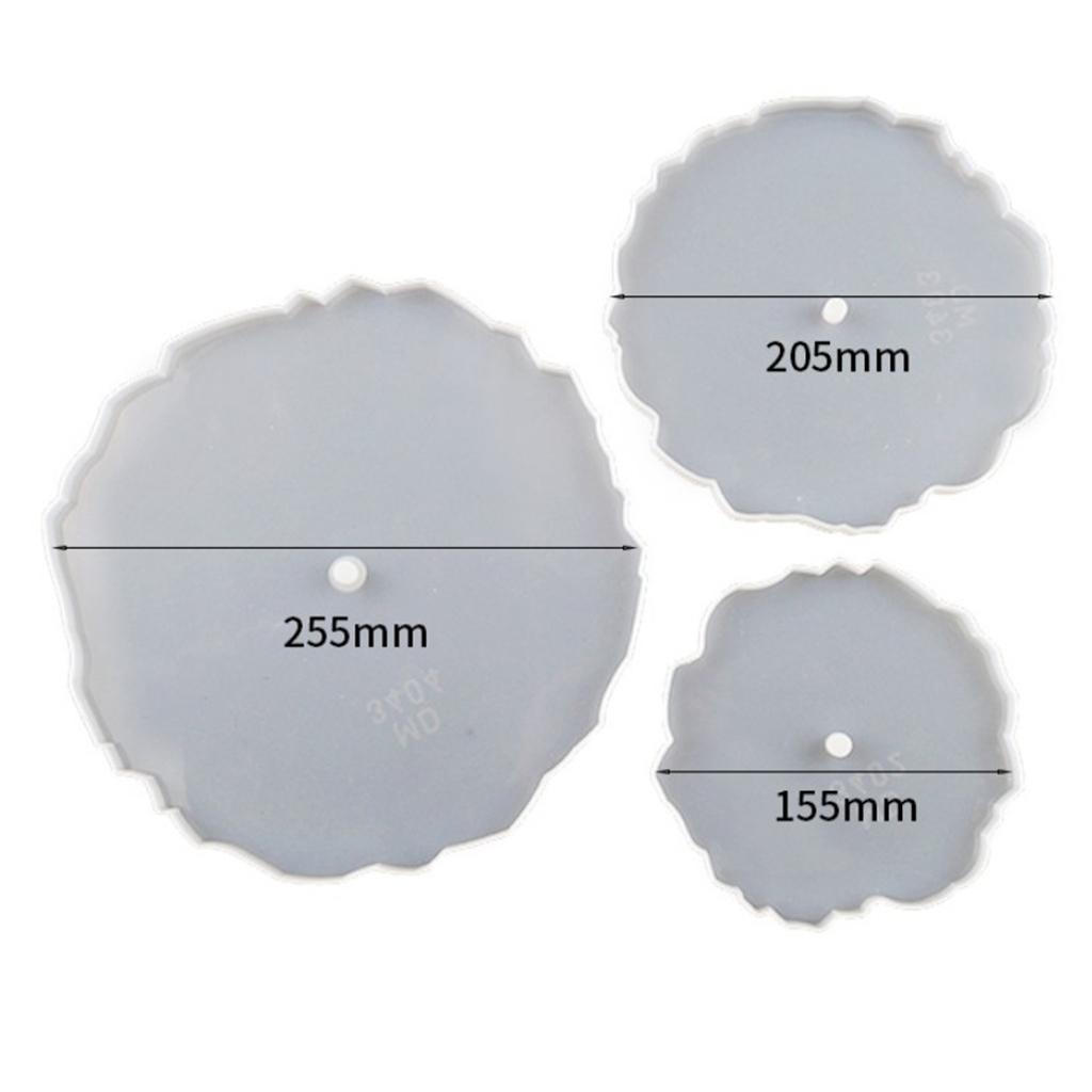 Fruit Plate Tray Resin    Silicone Epoxy  3PCS Tray