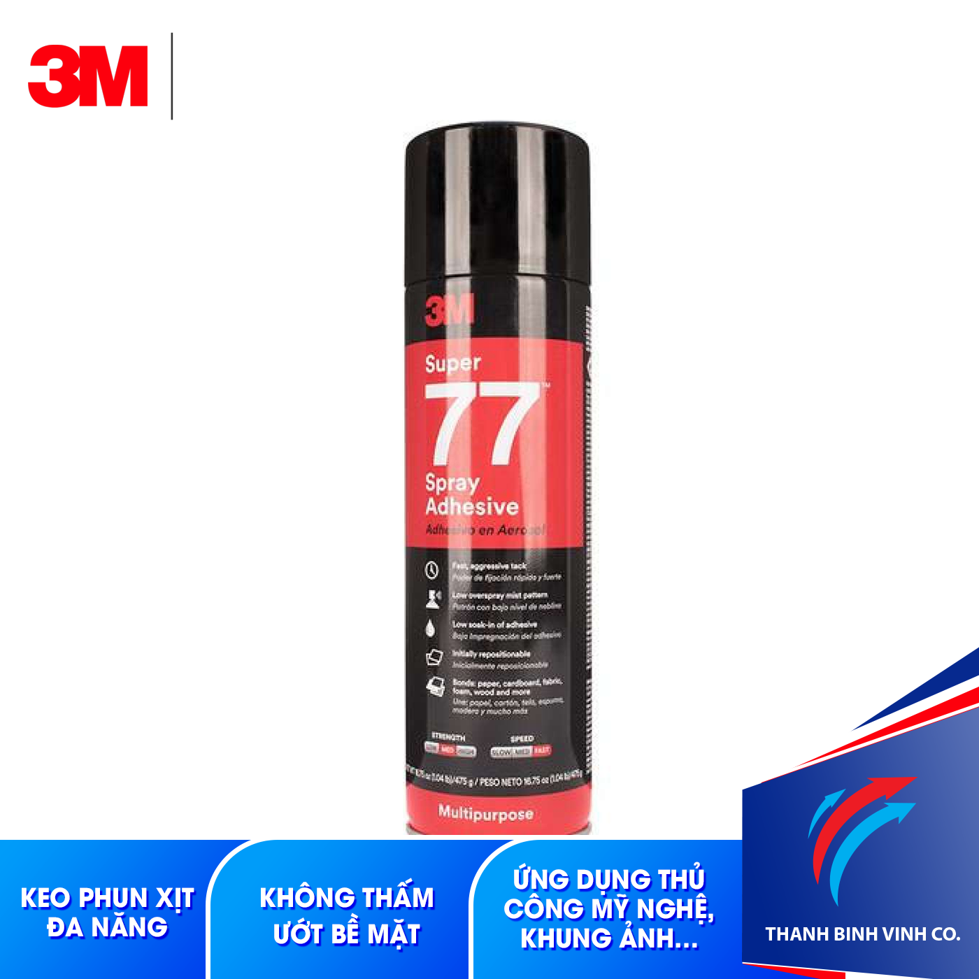 Keo phun xịt đa chức năng 3M Super 77 