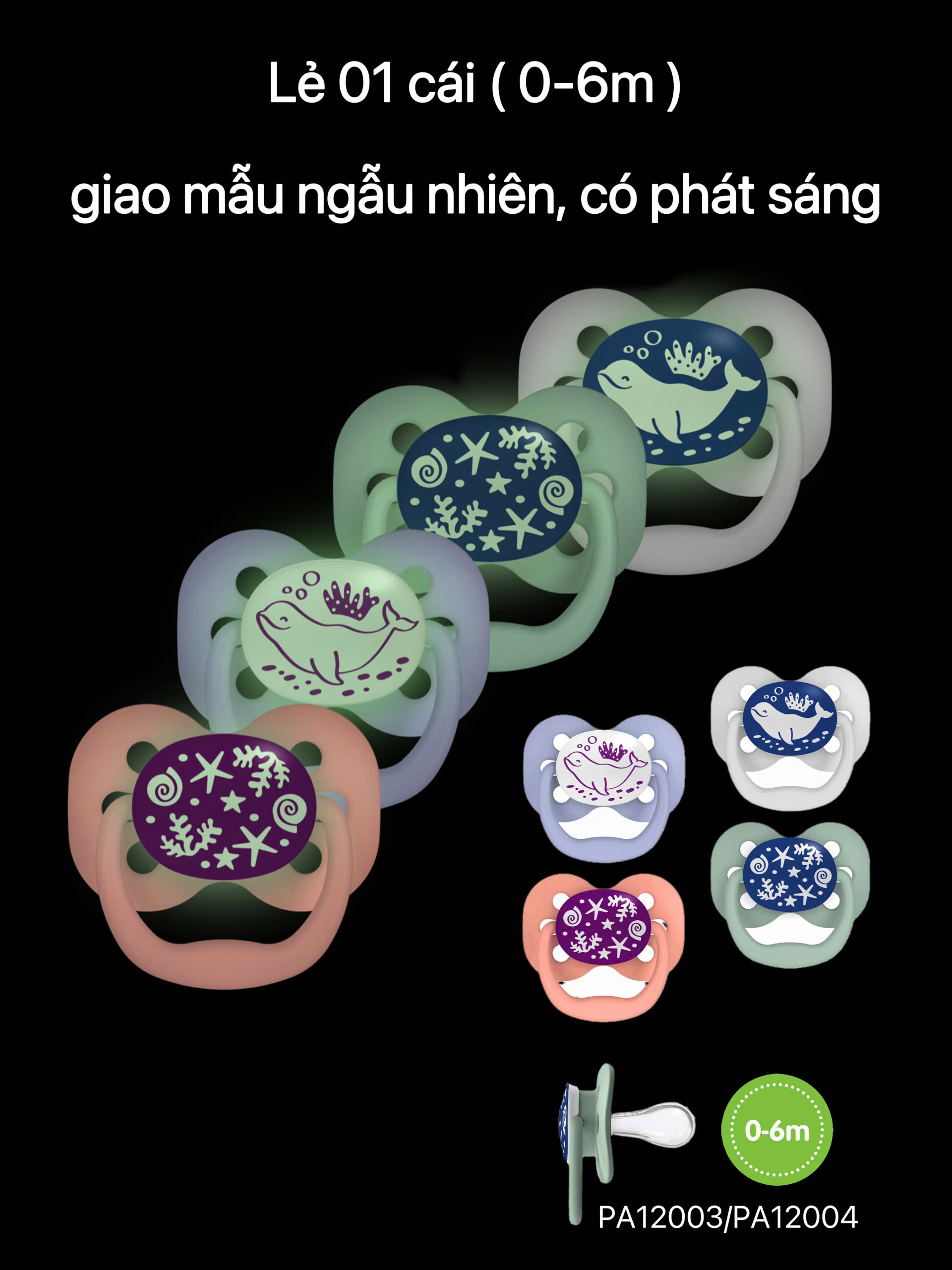 [ Tách set Ko hộp + Ko nắp ] Lẻ 01 cái ty ngậm Dr.Brown's Prevent / Dr.Brown's Advantage (0-6m/6-18m )