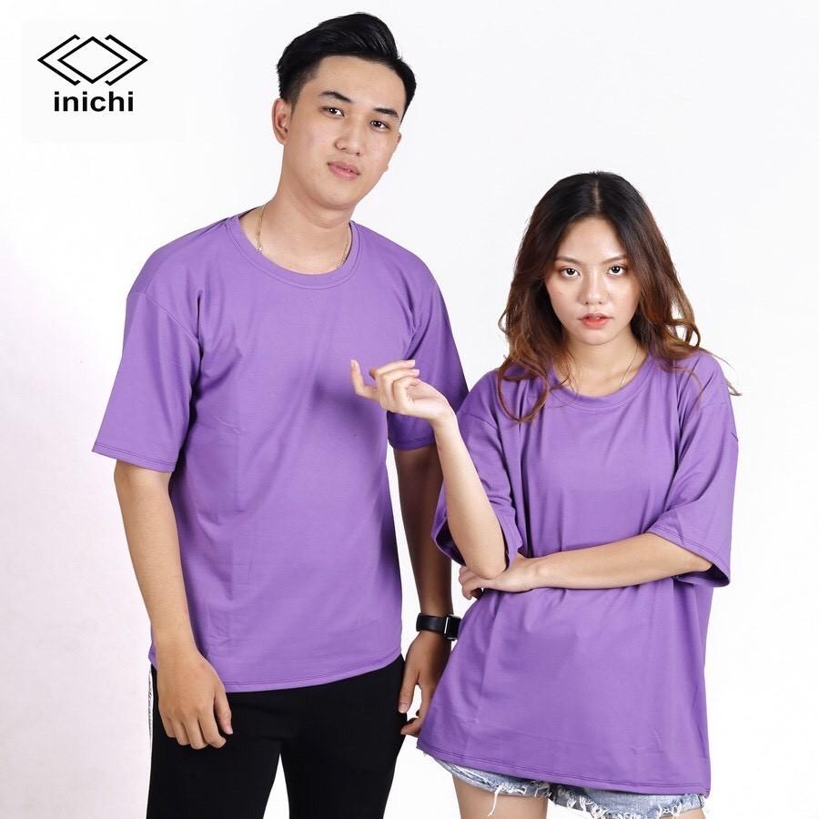 Áo thun tay lỡ INICHI A591 phong cách Unisex cho cả nam nữ hình in hoa bông cúc