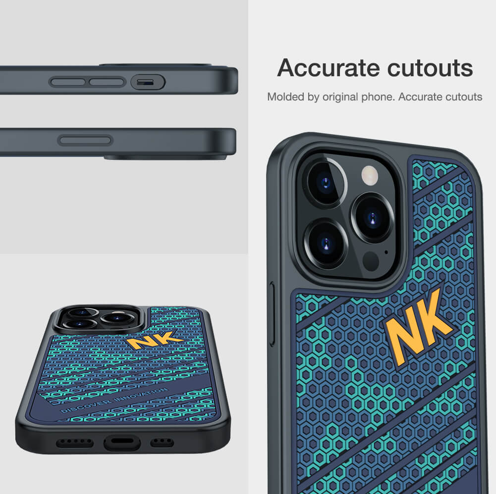 Ốp lưng chống sốc cho iPhone 13 Pro họa tiết mặt lưng 3D hiệu Nillkin Striker - hàng nhập khẩu