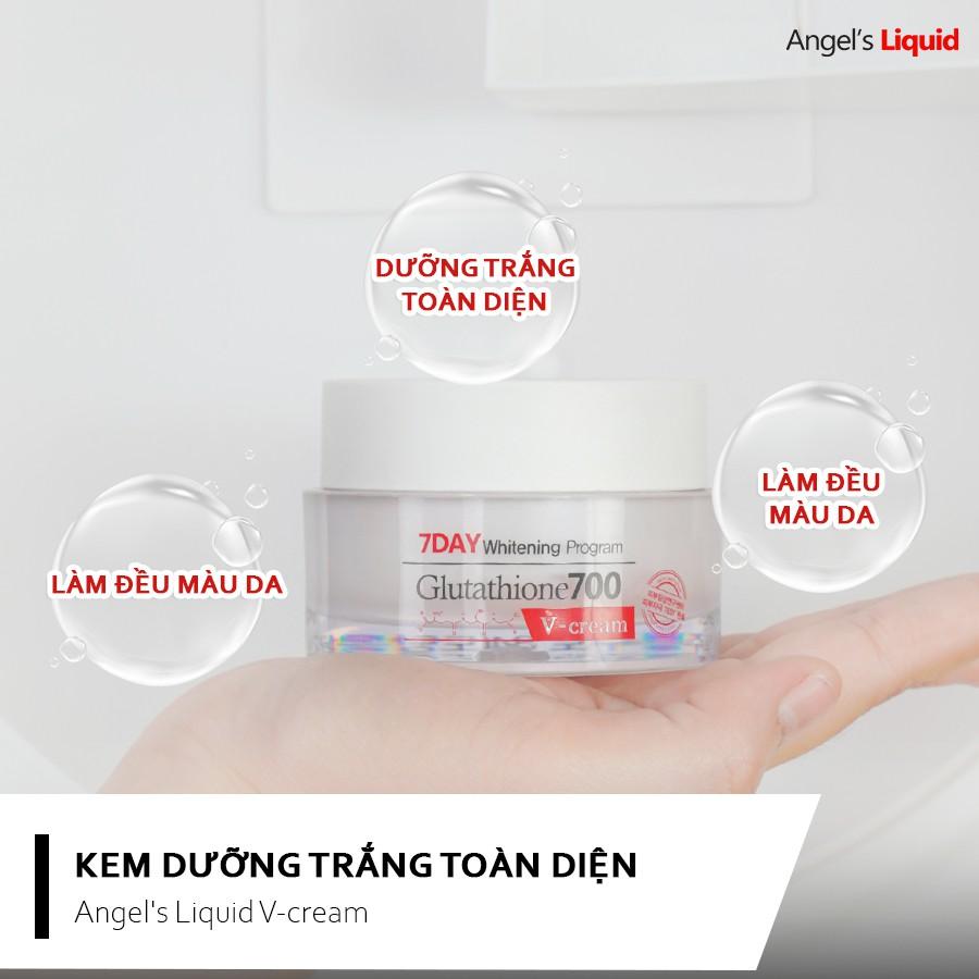 Bộ 3 Angel's Liquid Sản Phẩm Dưỡng Trắng Da Mờ Thâm Nám Glutathione700 (TN 150ml &amp; SR +Niacinamide 30ml &amp; Kem Đêm 50ml)