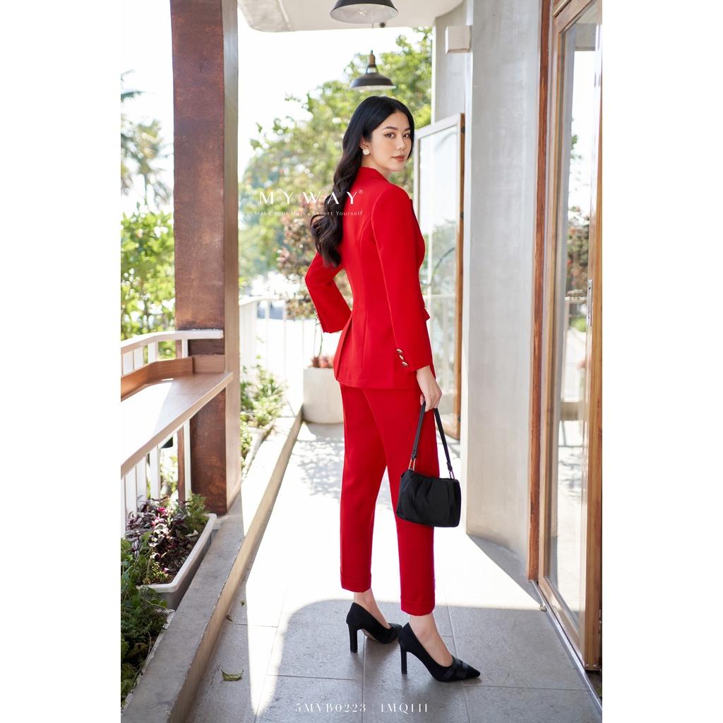 Áo Vest Nữ MY WAY Dáng Blazer Đính Cúc Cao Cấp 5MVB0223