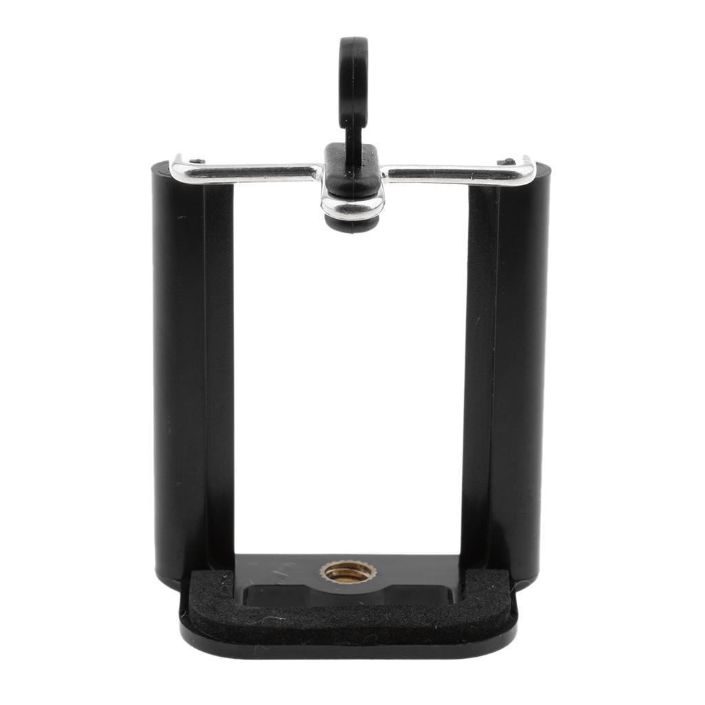 2 Pieces Universal U-type Mobile Phone Holder Stand Clip Bracket U-type Tripod Selfie Mount Adapter for iPhone,for SAMSUNG,Huawei ect,Work on Tripods,Monopod,Selfie Sticks -Black