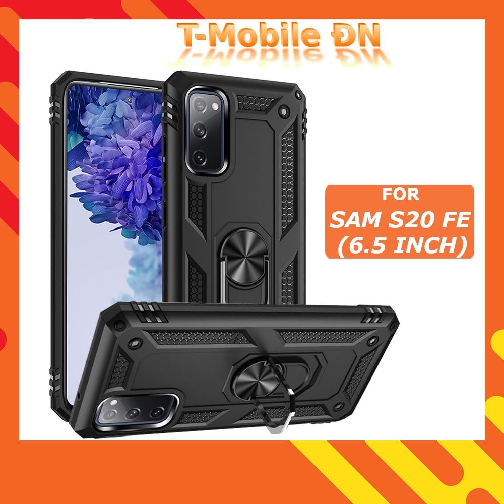 Ốp lưng cho Samsung S20 FE chống sốc 2 lớp kèm nhẫn iring làm giá đỡ