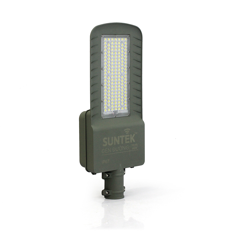 Đèn Đường Năng Lượng Mặt Trời SUNTEK DA-03 Solar Street Light 300W - Chip Led SMD 5054, 3000 Lumen, Sáng 20 giờ, Tự động Bật/Tắt, Điều khiển Từ Xa, Chống Nước/Bụi/Sét