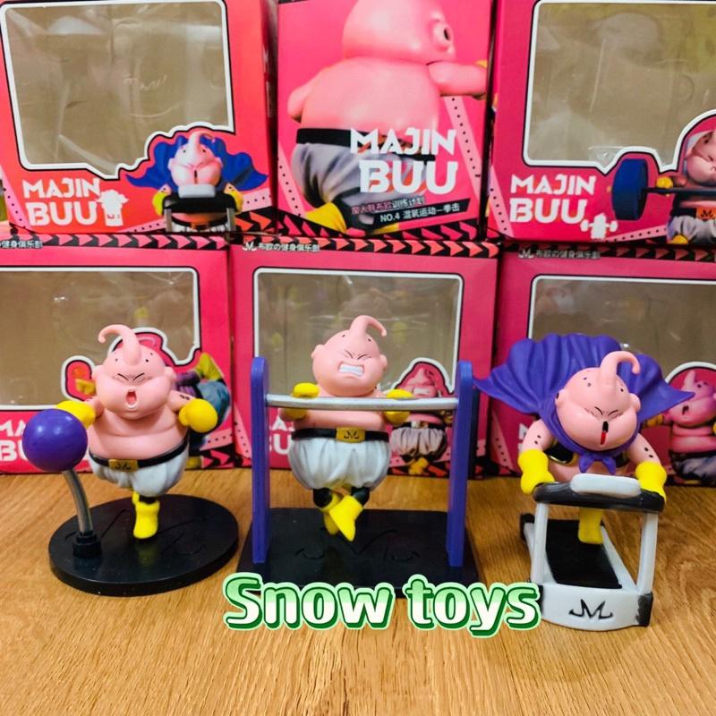 Mô hình Dragon ball - Mô hình Majin Buu béo tập gym tập tạ MajinBuu - Ma bư mập Ma bư béo - Full box - Cao 9~11