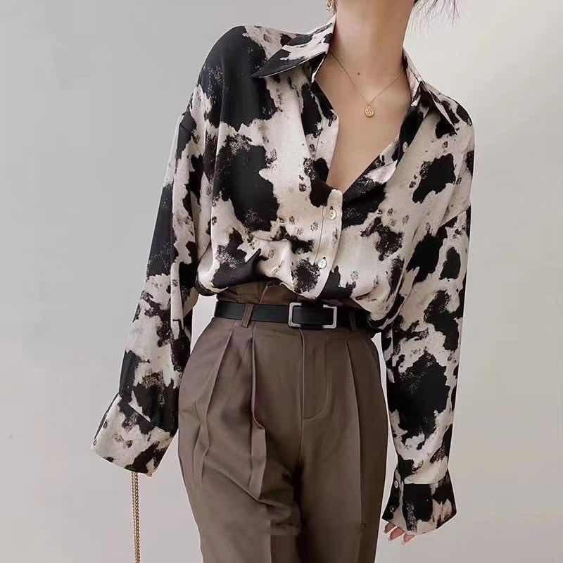 Áo sơ mi loang, sơ mi hoạ tiết ah