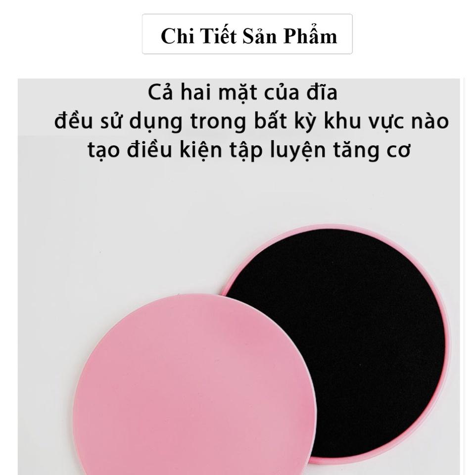 Đĩa trượt hỗ trợ tập Yoga và GYM | 1 Cặp Đĩa Tròn 18x18cm, Chất Liệu nhựa ABS và xốp