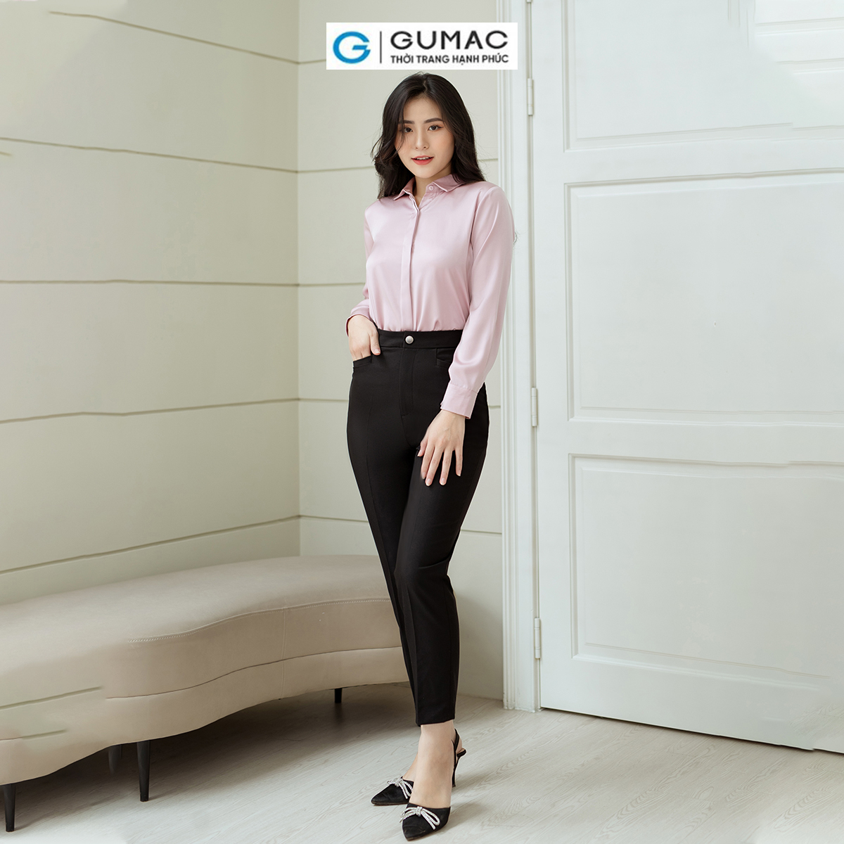 Áo sơ mi nẹp nút GUMAC AD08005