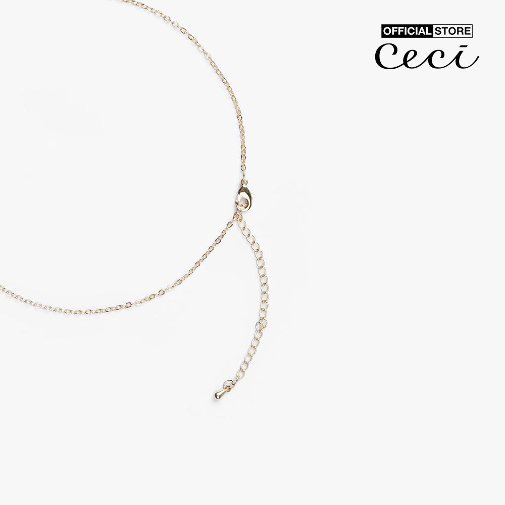 CECI - Dây chuyền nữ sợi mảnh phối mặt hình thánh giá đính đá thời trang CC4-01000193-01