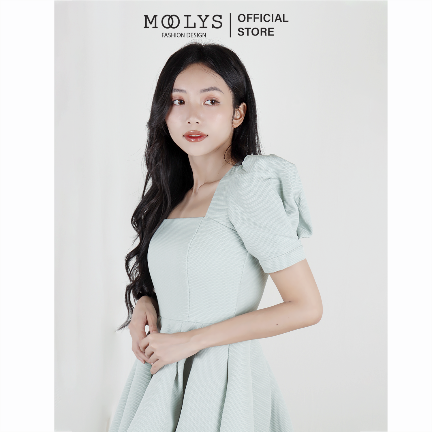 Đầm xoè dự tiệc tay phồng Moolys MD008