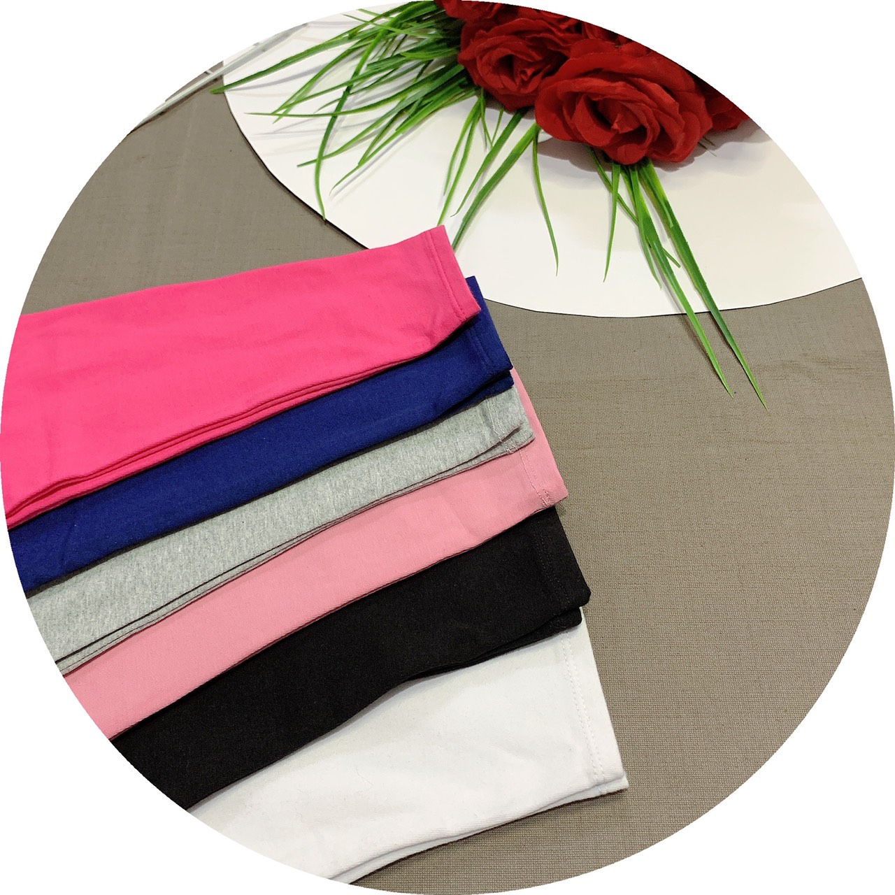 Quần legging bé gái ️ Combo 5c thun cotton xuất xịn co giãn tốt chất vải dày mềm co giãn 9-20kg