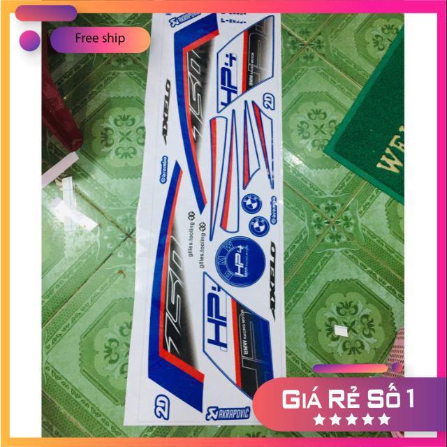 Tem rời dành cho Axelo HP4 dán xe trắng xanh