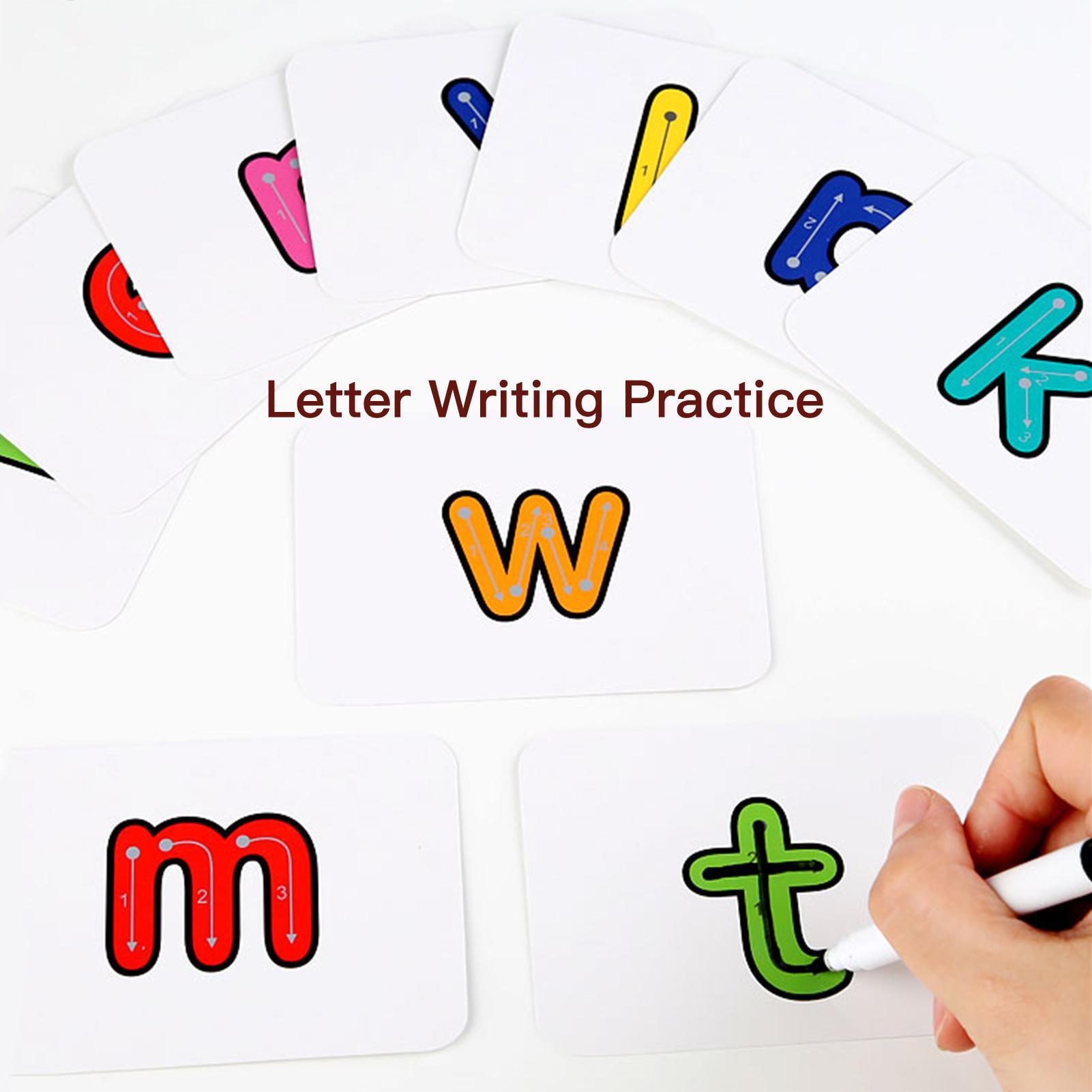 Wood Spelling Words Game Letter Recognition Card Montessori Puzzle Letter Writing Practice STEM Early Educational Toy