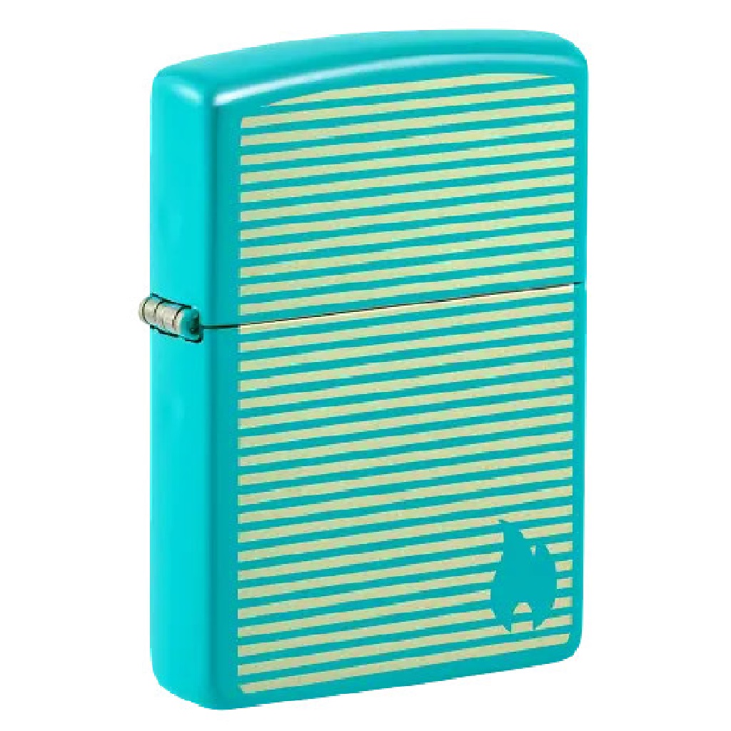 Bật Lửa Zippo Classic Flat Turquoise Laser Engrave 48151