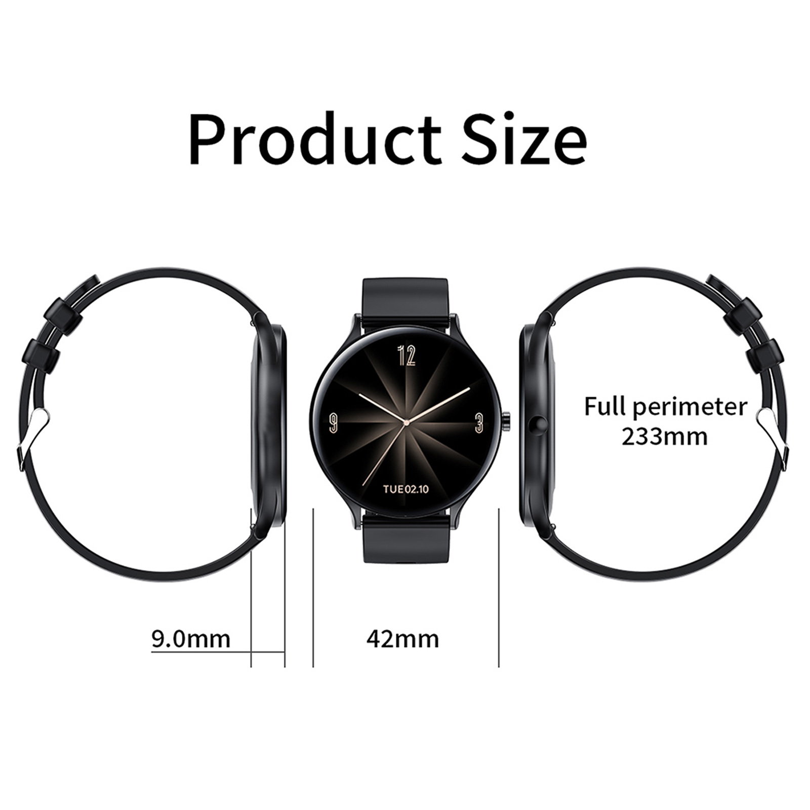 Đồng hồ thông minh QW13 Màn hình TFT 1,28 inch IP67 chống thấm nước Nhịp tim giấc ngủ Máy đo huyết áp