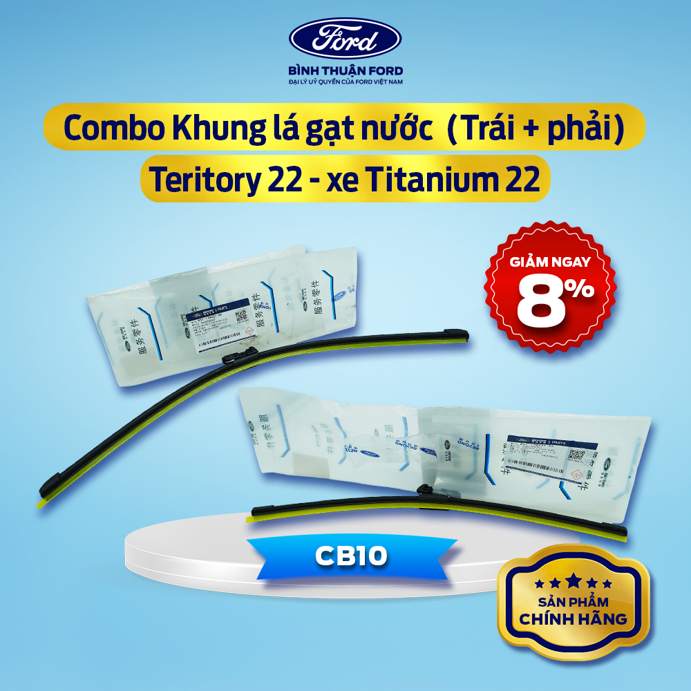[COMBO GIÁ HỜI] Khung Lá Gạt Nước Mưa (Trái, Phải) – Ford Territory 2022 Bản Titanium | Chính Hãng
