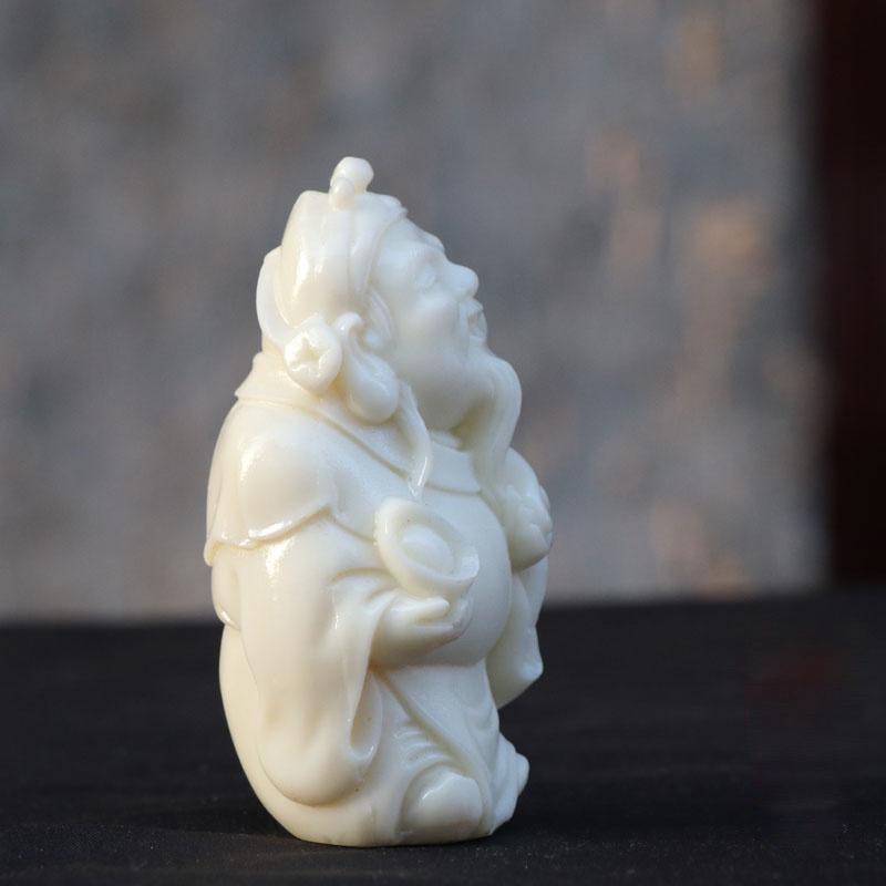 BỘ 2 TƯỢNG THẦN TÀI VÀ QUẢN TÀI , KÉO TIỀN VÀ GIỮ TIỀN CAO 6cm