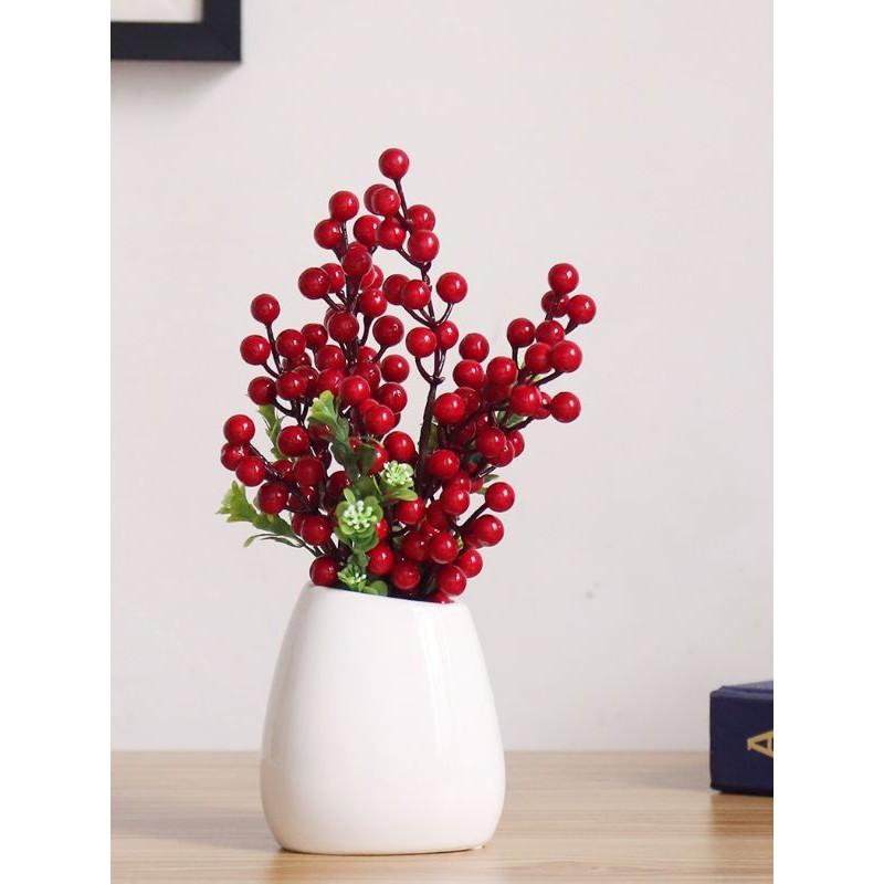 Chùm quả cherry,Quả mọng trang trí giáng sinh