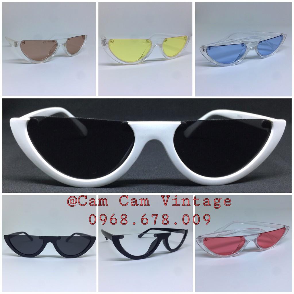 Kính retro nửa gọng nửa vầng trăng