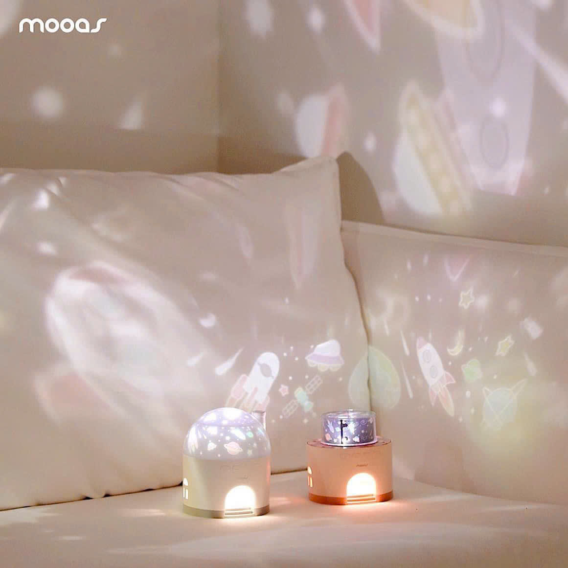 Đèn ngủ Mooas Melody Twinkle - Tích hợp âm nhạc nhẹ nhàng Hàng chính hãng