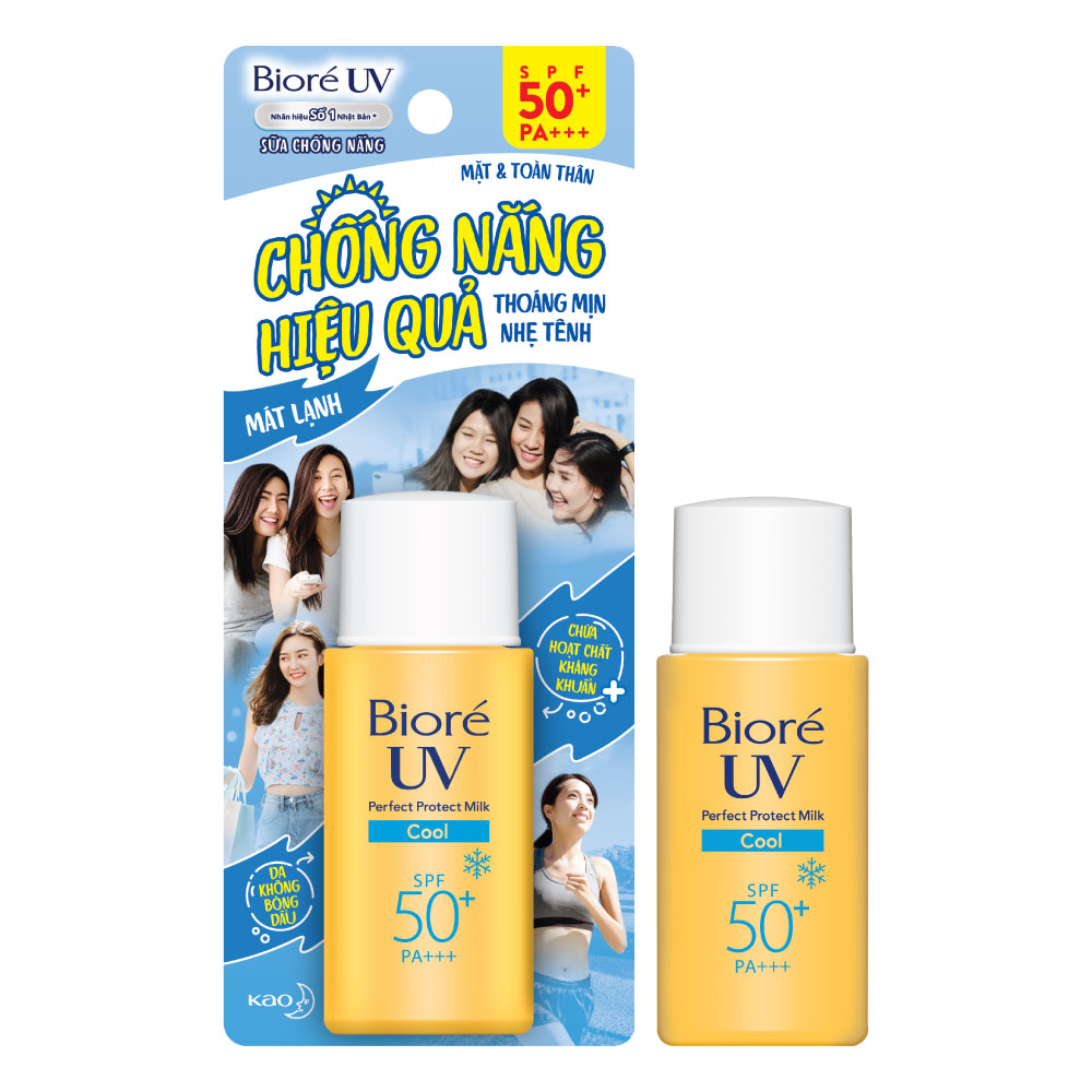 Bioré Sữa Chống Nắng Bảo Vệ Hoàn Hảo MÁT LẠNH Biore UV SPF50+/PA+++ 25ML