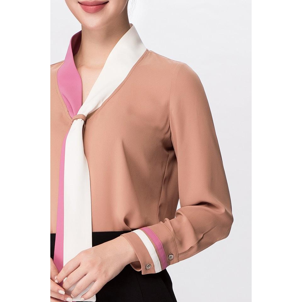 Áo sơ mi nữ thắt nơ kiểu Hàn Quốc - S030061