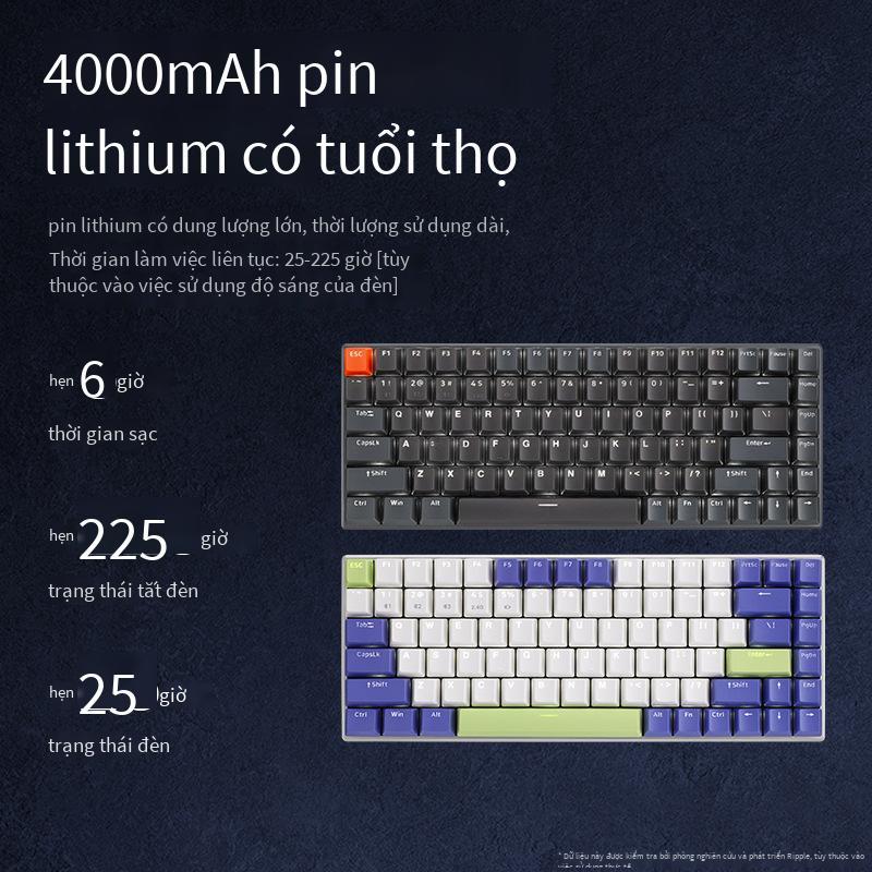 Khuyến mại Bàn phím cơ 3 chế độ không dây V700-8A Bluetooth văn phòng 84 phím Bảo hành toàn quốc xách tay MAC