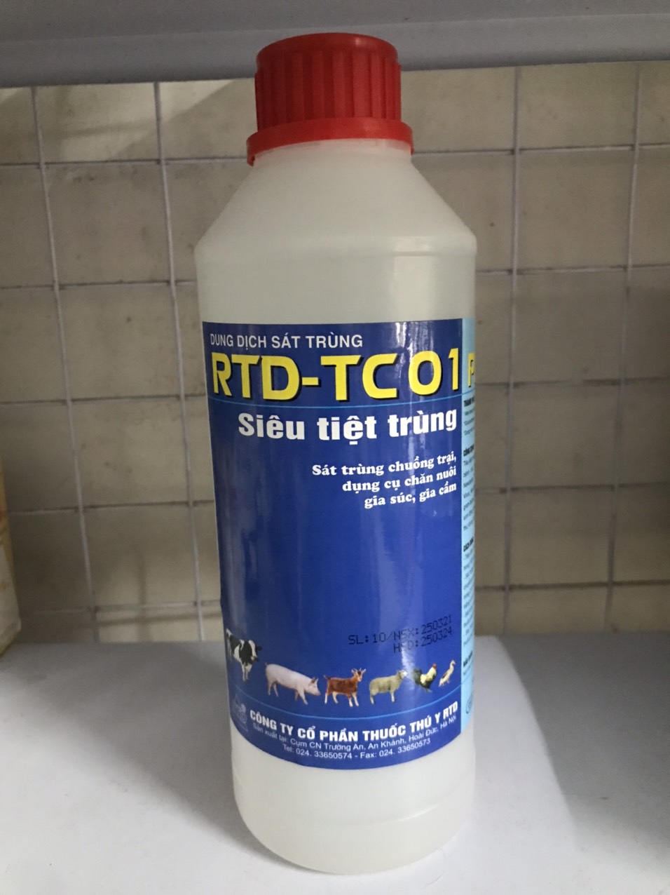 Dung dịch sát trùng RTD-TC01 Plus 1lít Sát trùng chuồng trại dụng cụ chăn nuôi gia súc gia cầm