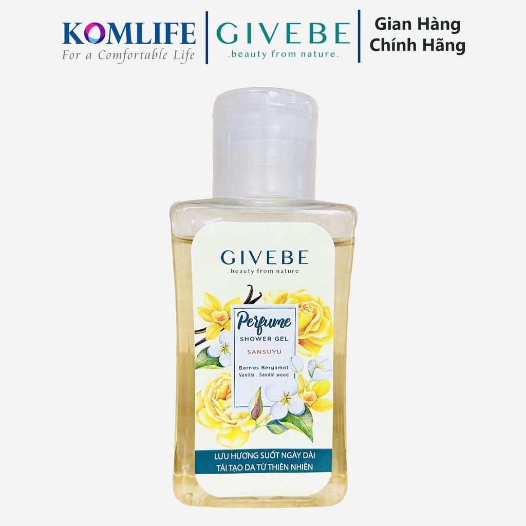 Sữa tắm GIVEBE Vàng - Sansuyu 80 ml hương nước hoa Ý tái tạo làn da, mềm mại, sạch mụn chiết suất thi