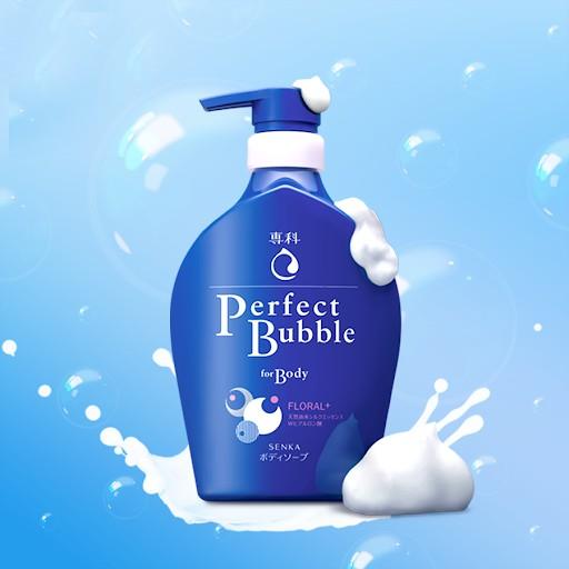 Sữa Tắm Dưỡng Ẩm Senka Perfect Bubble For Body Floral Plus Hương Linh Lan & Hoa Nhài 500ml