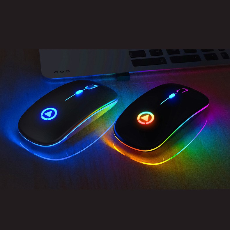 Chuột Không Dây A2 Pro, Chuột Máy Tính Không Tạo Tiếng Ồn, Sạc Được Pin, Hiệu Ứng Đèn Led RGB